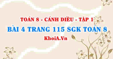 Bài 4 trang 115 SGK Toán 8 tập 1 Cánh Diều